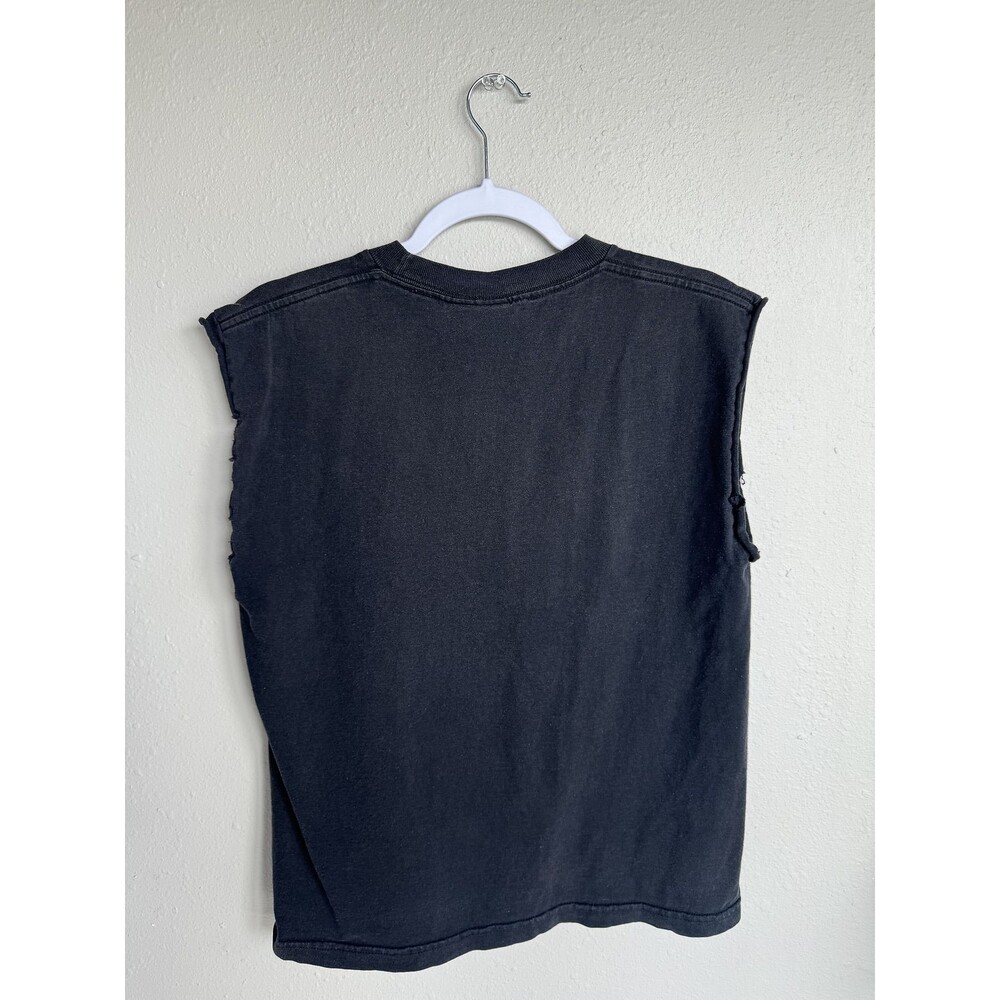 90s Sonic The Hedgehog Eat My Dust Graphic Tee Distressed Sleeveless Shirt M - Picture 7 of 7